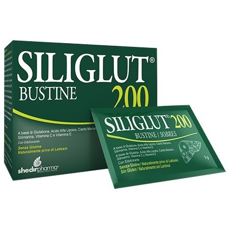 Siliglut 200 integratore depurativo per funzione epatica 20 bustine Siliglut 200 integratore depurativo per funzione epatica 20 bustine