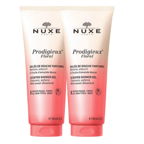 Nuxe Prodigieux Floral Gel doccia delicato al profumo floreale DUO PACK 200 ml + 200 ml