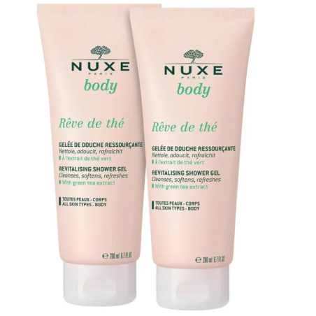 Nuxe Reve de The Gel doccia rigenerante DUO PACK CONVENIENZA 200 ml + 200 ml Nuxe Reve de The Gel doccia rigenerante DUO PACK CONVENIENZA 200 ml + 200 ml