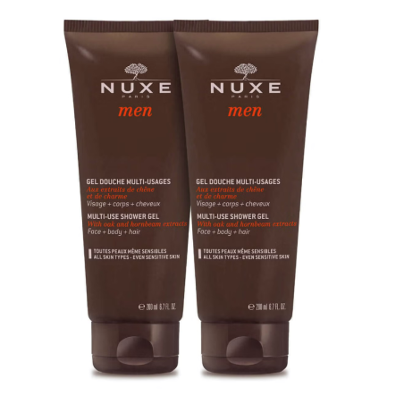 Nuxe Men Gel doccia multiuso viso corpo capelli 2 x 200 ml Nuxe Men Gel doccia multiuso viso corpo capelli 2 x 200 ml