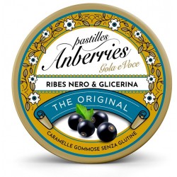 Anberries Gola e Voce pastiglie classiche Ribes Nero Glicerina senza glutine 50 g