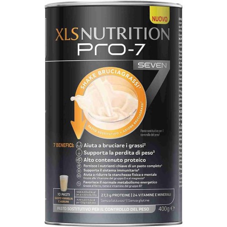 XLS Nutrition Pro 7 Shake pasto sostitutivo per perdere peso 400 g XLS Nutrition Pro 7 Shake pasto sostitutivo per perdere peso 400 g
