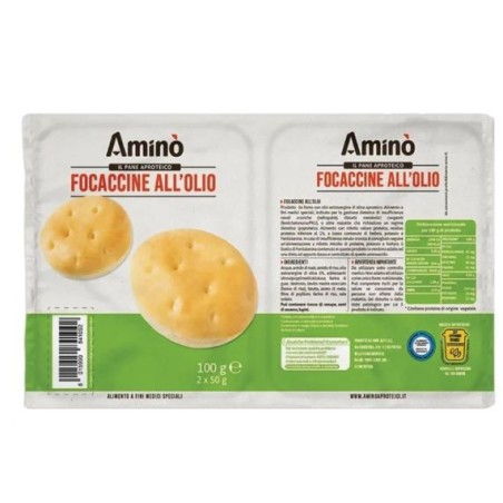 Aminò Focaccine all'olio per dieta aproteica 100 g Aminò Focaccine all'olio per dieta aproteica 100 g