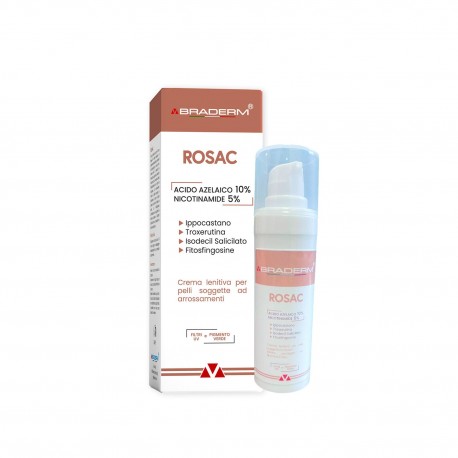 Braderm Rosac Crema Viso Lenitiva per Pelli con arrossamenti 30ml