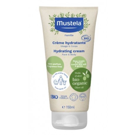 Mustela Crema Idratante Bio viso e corpo per adulti e bambini 150 ml