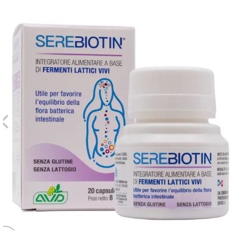 Serebiotin integratore a base di fermenti lattici prebiotici 20 capsule