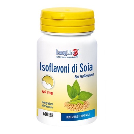 LongLife Isoflavoni di soia 40 mg integratore per disturbi della menopausa 60 perle LongLife Isoflavoni di soia 40 mg integratore per disturbi della menopausa 60 perle