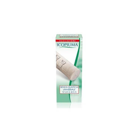 Icopiuma Benda elastica universale per bendaggi compressivi leggeri 12 x 4,50 cm