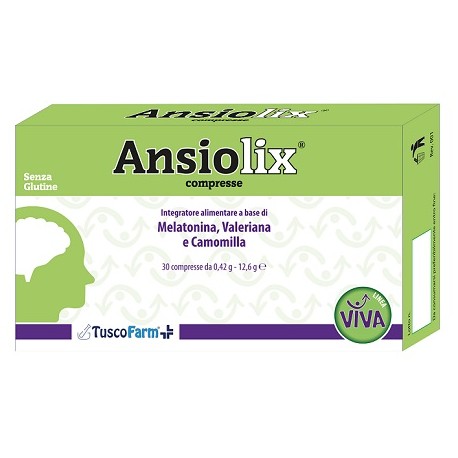 Tuscopharm Ansiolix integratore per stress e sonno 30 compresse