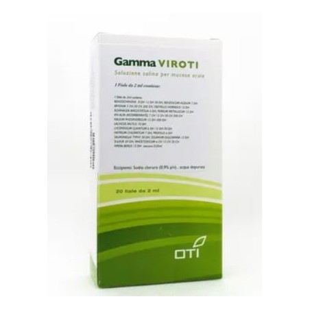 Oti Gamma Viroti composto 20 fiale fisiologiche 20 ml Oti Gamma Viroti composto 20 fiale fisiologiche 20 ml