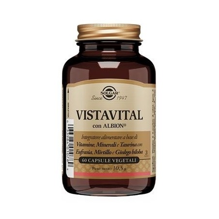 Solgar Vistavital integratore per il benessere degli occhi 60 capsule vegetali Solgar Vistavital integratore per il benessere degli occhi 60 capsule vegetali