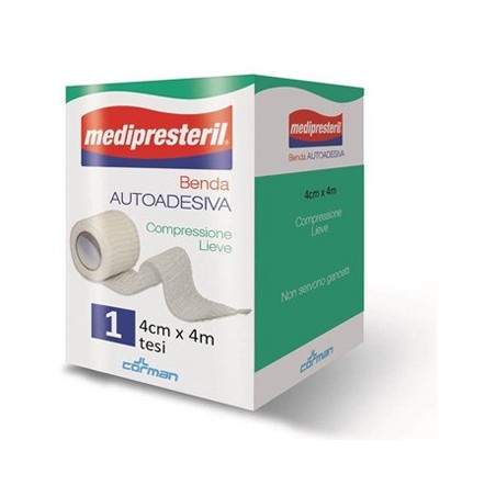 Medipresteril Benda autoadesiva per medicazioni con compressione lieve 4 x 400 cm Medipresteril Benda autoadesiva per medicazioni con compressione lieve 4 x 400 cm