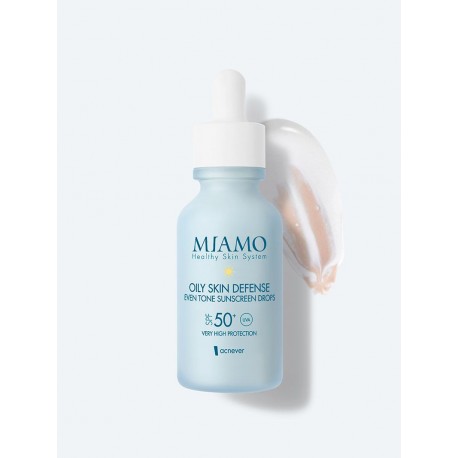 Miamo Acnever Oily Skin Defense - Siero viso protezione solare SPF50+ opacizzante per pelle grassa 30 ml