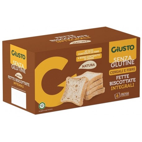 Giusto Senza Glutine fette biscottate integrali 6 porzioni da 25 g