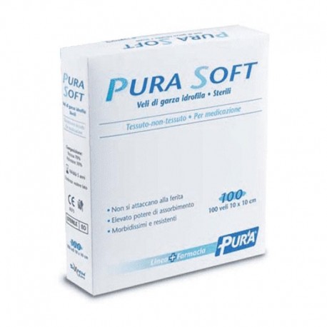 Pura Soft Veli di garza in TNT 10 x 10 cm 100 pezzi