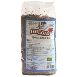 Biotobio Omega3 Semi di Lino Bio ad alto contenuto di fibre per arricchire piatti e impasti 500 g