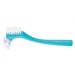 Curaprox Spazzolino brevettato per dentiere 1 pezzo colore azzurro
