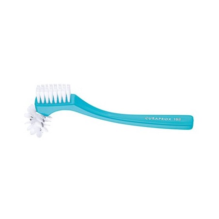 Curaprox Spazzolino brevettato per dentiere 1 pezzo colore azzurro Curaprox Spazzolino brevettato per dentiere 1 pezzo colore azzurro