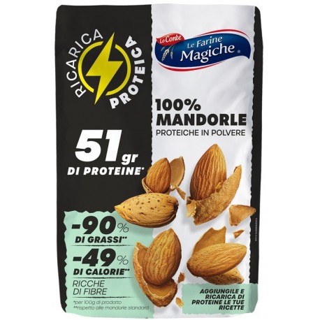 Le Farine Magiche - Ricarica proteica di mandorle 100% proteine in polvere 150 g