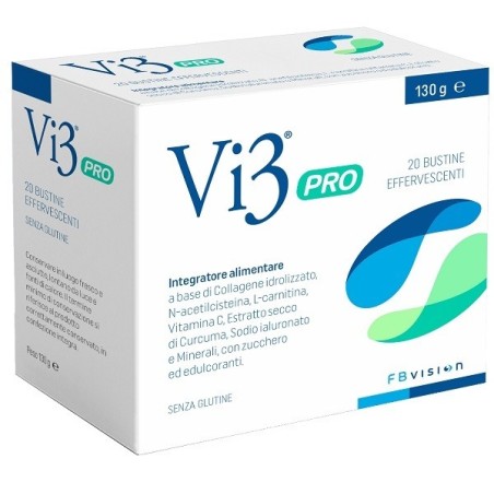 Vi3 Pro integratore a base di collagene per il benessere della vista 20 bustine effervescenti Vi3 Pro integratore a base di collagene per il benessere della vista 20 bustine effervescenti