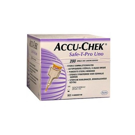  Accu-chek Safe T Pro Uno Lancette Pungidito 200 pezzi