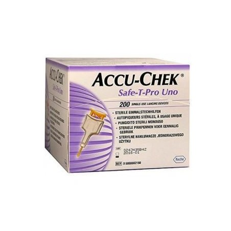  Accu-chek Safe T Pro Uno Lancette Pungidito 200 pezzi