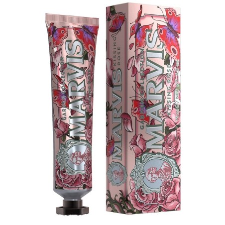 Marvis Kissing Rose dentifricio edizione limitata rosa bulgara e menta 75 ml Marvis Kissing Rose dentifricio edizione limitata rosa bulgara e menta 75 ml