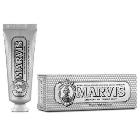 Marvis Smokers Whitening Mint dentifricio sbiancante per fumatori 25 ml Marvis Smokers Whitening Mint dentifricio sbiancante per fumatori 25 ml