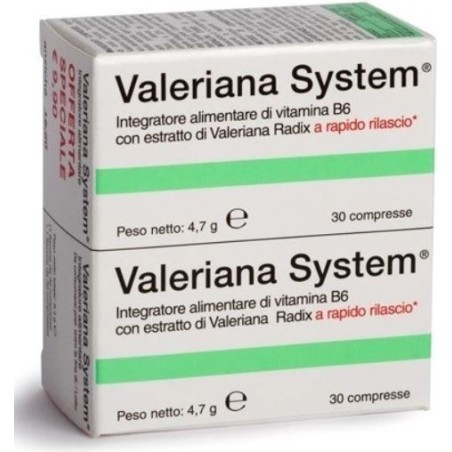 Sanifarma Valeriana System integratore per rilassamento mentale 30 compresse + 30 compresse Sanifarma Valeriana System integratore per rilassamento mentale 30 compresse + 30 compresse