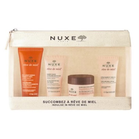 Nuxe Soccombez à Reve de Miel pochette da viaggio con prodotti essenziali profumati Nuxe Soccombez à Reve de Miel pochette da viaggio con prodotti essenziali profumati