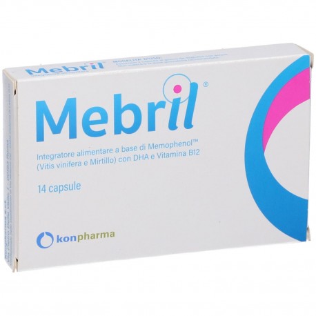 Konpharma Mebril Integratore per funzione cerebrale e nervosa 14 capsule