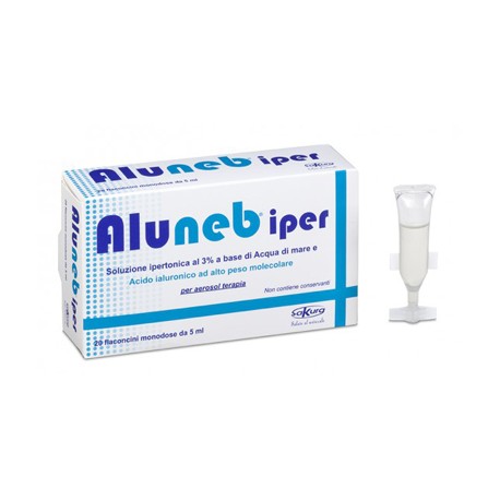 Aluneb Iper soluzione salina ipertonica al 3% per igiene nasale 20 flaconcini monodose da 5 ml