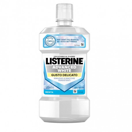 Listerine Advanced White Gusto Delicato Collutorio contro le Macchie dei denti 500ml