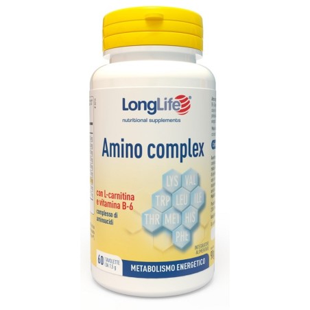 Longlife Amino Complex integratore per metabolismo proteico ed energetico 60 tavolette Longlife Amino Complex integratore per metabolismo proteico ed energetico 60 tavolette