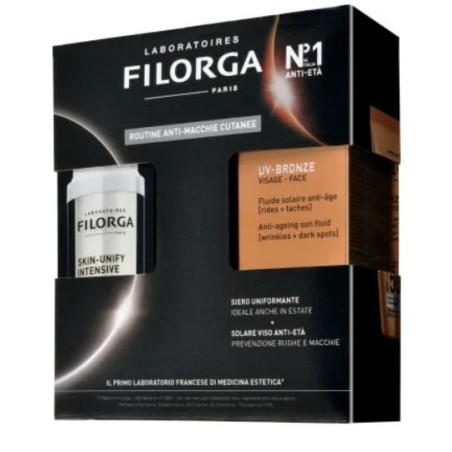 Filorga Routine Anti Macchie Skin Unify Intensive siero + UV Bronze crema viso SPF50+ Filorga Routine Anti Macchie Skin Unify Intensive siero + UV Bronze crema viso SPF50+