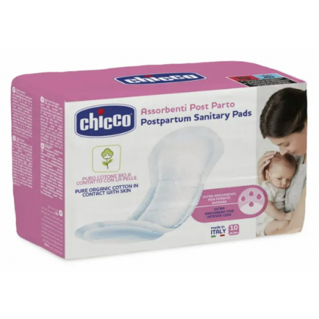 Chicco Assorbenti Dopo Parto Sterili in Tessuto Non Tessuto 10 Pezzi