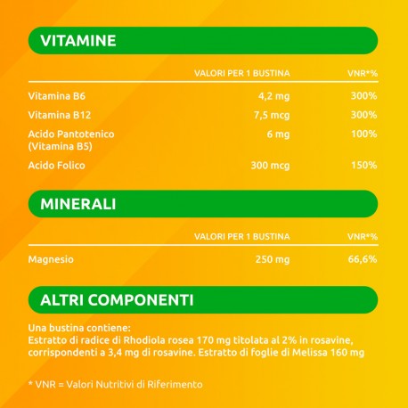 Supradyn Ricarica No Stress 20 bustine - Integratore di vitamine e magnesio contro stanchezza da stress