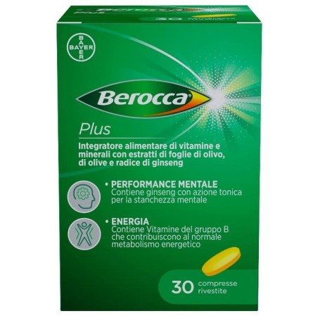 Bayer Berocca Plus integratore Ricostituente con Vitamine e Minerali 30 compresse Bayer Berocca Plus integratore Ricostituente con Vitamine e Minerali 30 compresse