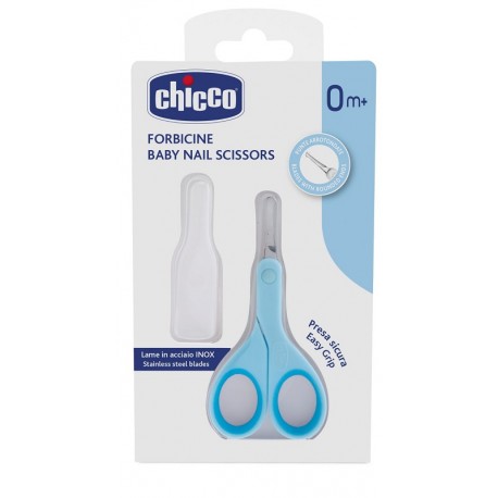 Chicco Forbicine azzurre presa sicura per bambini lame in acciaio inox 1 pezzo