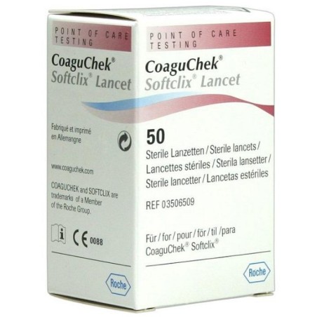 Coagucheck Softclix lancette pungidito 50 pezzi misura XL Coagucheck Softclix lancette pungidito 50 pezzi misura XL