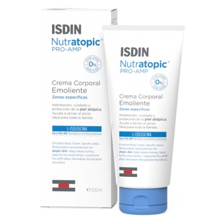 Isdin Nutratopic PRO-AMP Crema emolliente che idrata e lenisce la pelle atopica 200 ml Isdin Nutratopic PRO-AMP Crema emolliente che idrata e lenisce la pelle atopica 200 ml