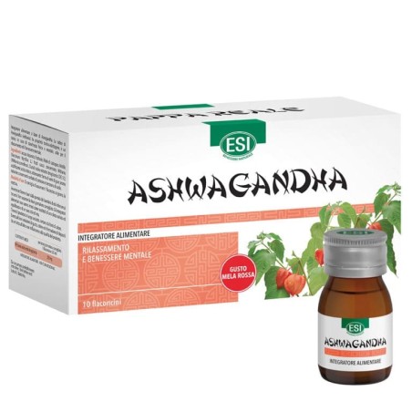 Esi Ashwagandha Integratore per Stanchezza Fisica e Mentale 10 flaconcini Esi Ashwagandha Integratore per Stanchezza Fisica e Mentale 10 flaconcini