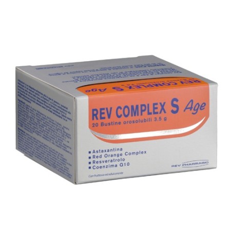 Rev Complex S Age integratore per funzionalità del microcircolo 20 bustine Rev Complex S Age integratore per funzionalità del microcircolo 20 bustine
