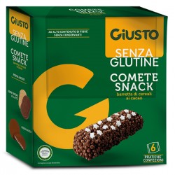 Giusto Senza Glutine Comete Snack Barrette di cereali al cacao 120 g