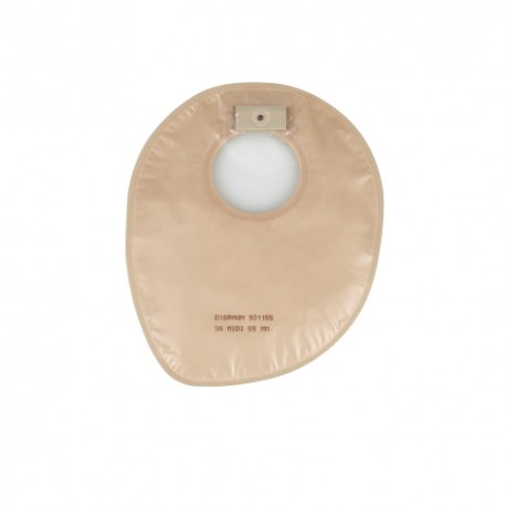 Flexima 3S Sacche a due pezzi a fondo chiuso per Colostomia 30 Pezzi Midi Beige 55mm