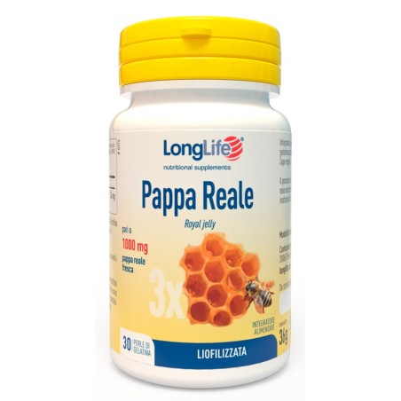 LongLife Pappa Reale 1000 mg integratore ricostituente 30 perle LongLife Pappa Reale 1000 mg integratore ricostituente 30 perle