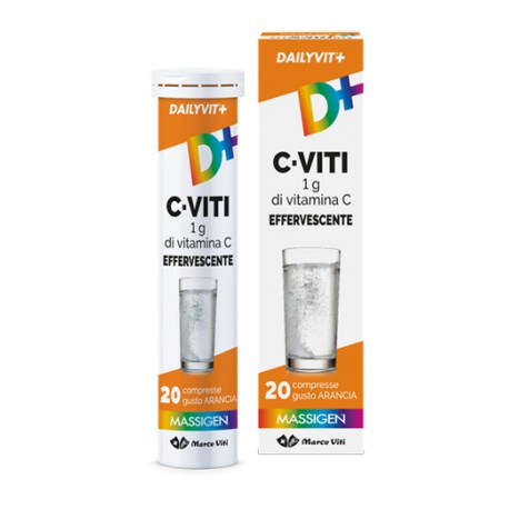 Dailyvit+ C Viti integratore con 1g di vitamina C effervescente 20 compresse gusto arancia