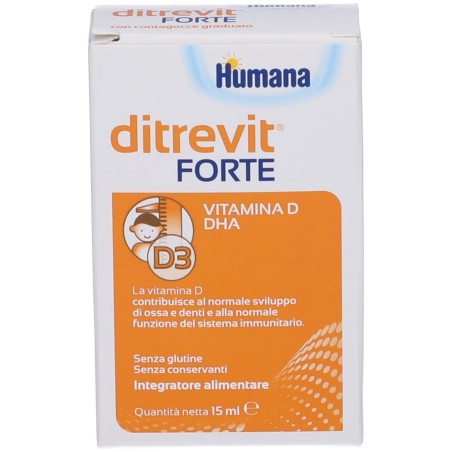 Ditrevit Forte 15 ml - Integratore di Vitamina D3 e DHA per Bambini Ditrevit Forte 15 ml - Integratore di Vitamina D3 e DHA per Bambini