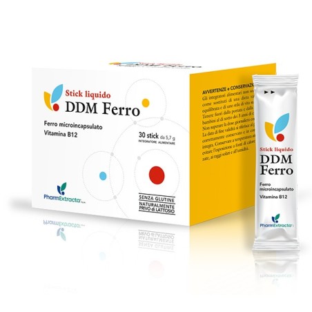 Pharmextracta DDM Ferro integratore per anemia sideropenica 30 stick Pharmextracta DDM Ferro integratore per anemia sideropenica 30 stick