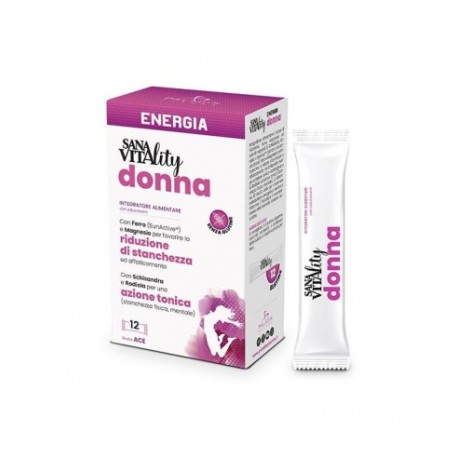 Sanavitality Energia Donna integratore tonico per riduzione della stanchezza 12 stickpack